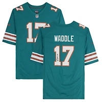 Maillot de match Nike dédicacé par Jaylen Waddle Aqua Miami Dolphins