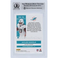 Jaylen Waddle Miami Dolphins Autographed 2021 Panini Chronicles Pink #76 Beckett Fanatics Witnessed Authenticated 9/10 Rookie Card with "Fins Up" Inscription