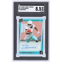 Jaylen Waddle Miami Dolphins Autographed 2021 Panini Clearly Donruss #64 SGC Authenticated 8.5 Rookie Card