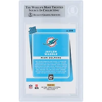 Jaylen Waddle Miami Dolphins Autographed 2021 Panini Donruss Optic Rated Rookie #208 Beckett Fanatics Witnessed Authenticated Rookie Card
