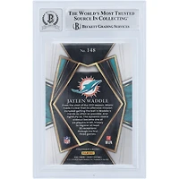 Carte de recrue 9/10 authentifiée signée Jaylen Waddle Miami Dolphins Panini Select Premier Level #148 Beckett Fanatics 2021