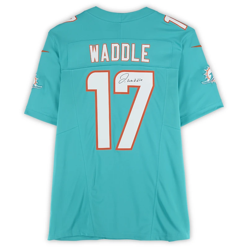 Jaylen Waddle Miami Dolphins Autographed Aqua Nike Vapor F.U.S.E. Limited Jersey