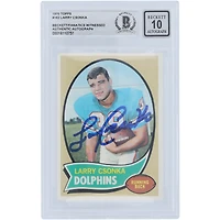 Larry Csonka Miami Dolphins Autographed 1970 Topps #162 Beckett Fanatics Witnessed Authenticated 10 Card