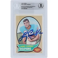 Larry Csonka Miami Dolphins Autographed 1970 Topps Series 1 #162 Beckett Fanatics Witnessed Authenticated Card