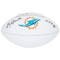 Ballon de football Franklin White Panel autographié par Larry Csonka des Dolphins de Miami avec l'inscription « HOF 87 »