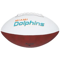 Larry Csonka Miami Dolphins Autographed Franklin White Panel Football with "HOF 87" Inscription 