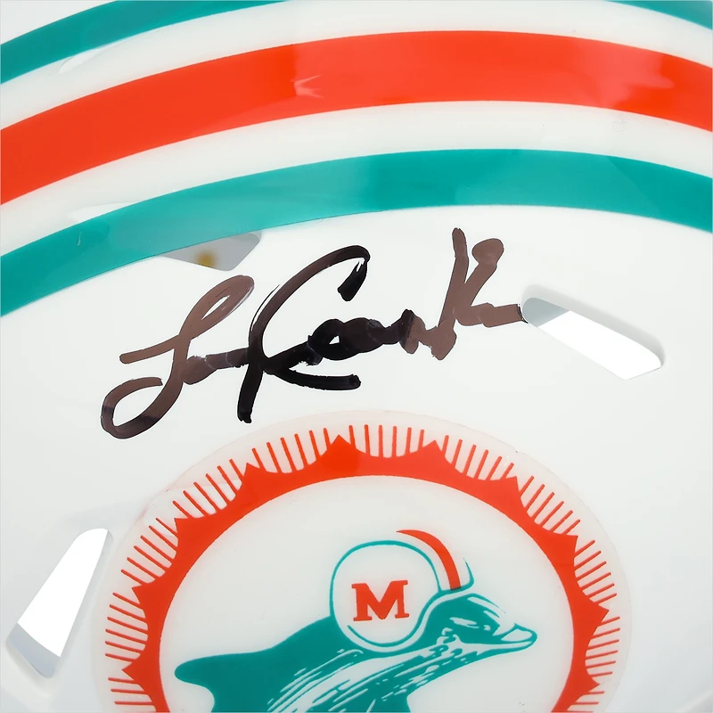 Larry Csonka Miami Dolphins Dédicacé Riddell 1972 Throwback Speed ​​Mini Casque