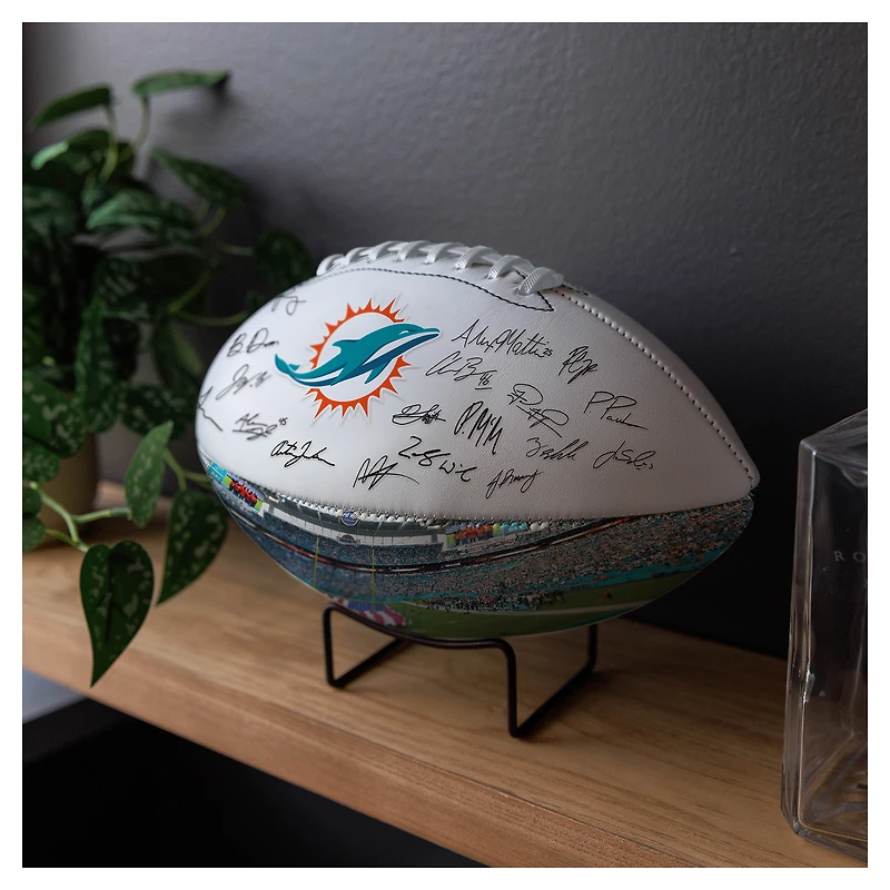 Logo Brands Miami Dolphins 2025 Autograph Signature Football