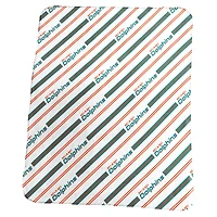 Logo Brands Miami Dolphins 50" x 60" Classic Vertical Stripe Fleece Throw Blanket