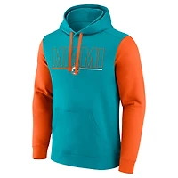 Men's Fanatics Aqua Miami Dolphins Big & Tall Outline Pullover Hoodie