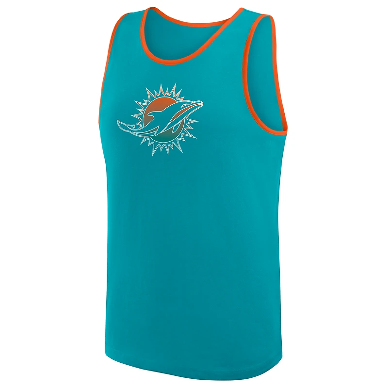 Débardeur Fanatics Aqua Miami Dolphins Unmatched Success pour hommes