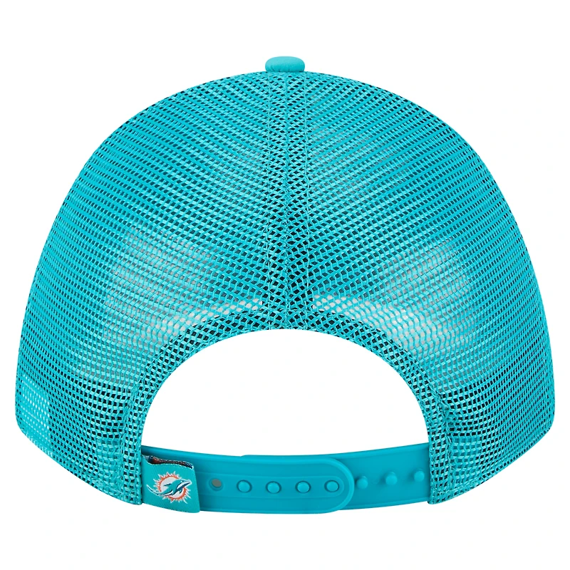Casquette ajustable New Era Aqua Miami Dolphins Active Minimalist M-Crown A-Frame 9FORTY pour homme