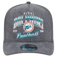 Casquette snapback délavée noire Miami Dolphins de New Era pour homme 9FIFTY