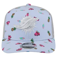 Men's New Era  Light Blue Miami Dolphins Adventure Surfboard 9SEVENTY Adjustable Hat