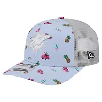 Casquette ajustable 9SEVENTY bleu clair Miami Dolphins Adventure Surfboard New Era pour homme