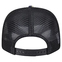 Casquette extensible à boutons-pression New Era bleu marine/noir Miami Dolphins Adventure Drinks Pattern 9SEVENTY pour homme