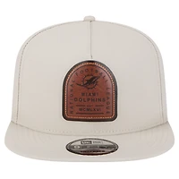 Casquette Snapback Premier 9FIFTY des Dolphins de Miami New Era Stone pour homme
