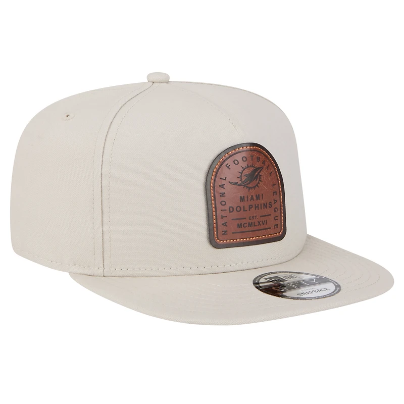 Casquette Snapback Premier 9FIFTY des Dolphins de Miami New Era Stone pour homme