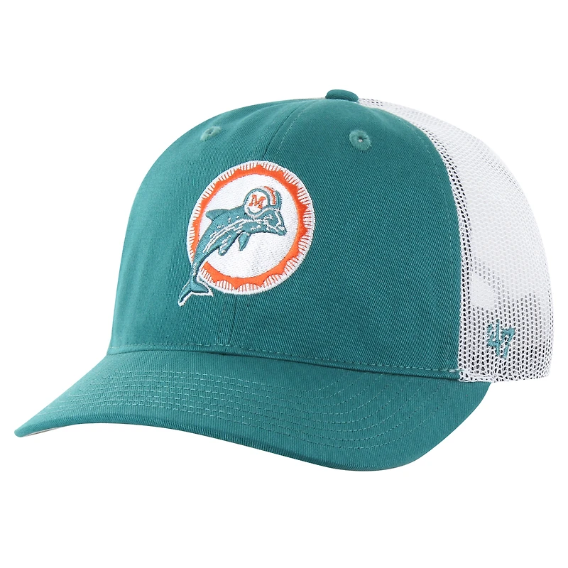 Casquette ajustable non structurée pour homme '47 Aqua/White Miami Dolphins Team