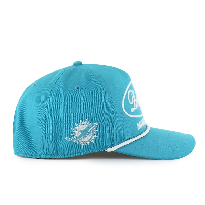 Casquette ajustable « 47 Aqua Miami Dolphins Foundational Hitch » pour homme