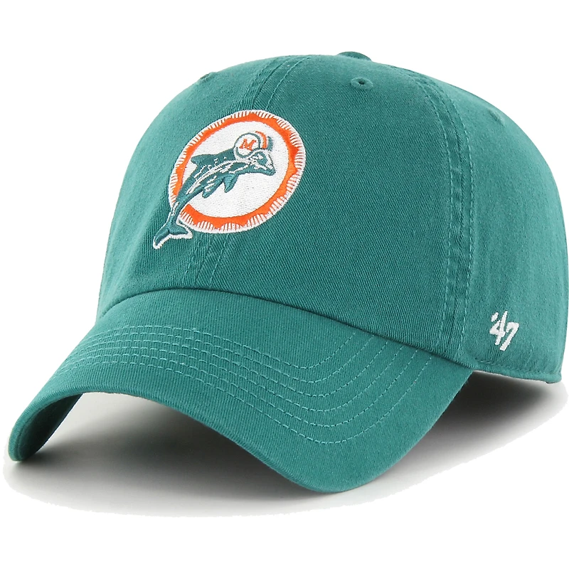Men's '47 Aqua Miami Dolphins Gridiron Classics Franchise Fitted Hat