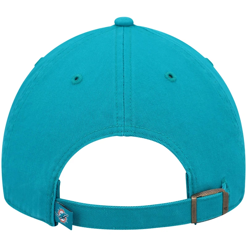 Casquette réglable '47 Aqua Miami Dolphins Primary Clean Up pour homme