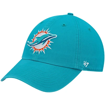 Casquette réglable '47 Aqua Miami Dolphins Primary Clean Up pour homme