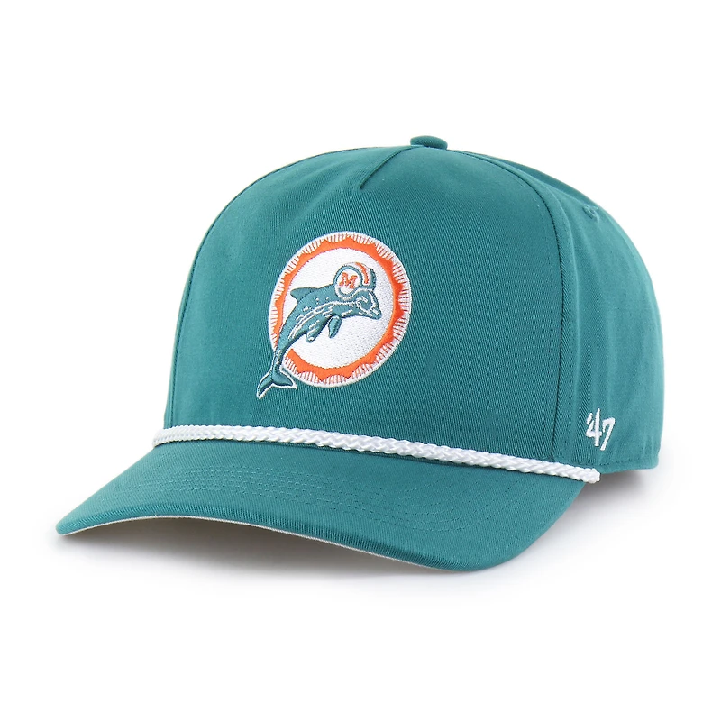 Casquette ajustable à nœud en corde Aqua Miami Dolphins '47 pour homme