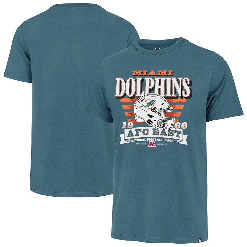 T-shirt rétro à rayures « 47 Aqua Miami Dolphins » Franklin pour homme