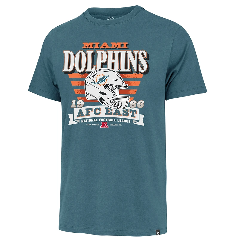 T-shirt rétro à rayures « 47 Aqua Miami Dolphins » Franklin pour homme