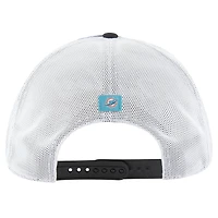 Men's '47 Black/White Miami Dolphins Downburst Relaxed Hitch Trucker Adjustable Hat