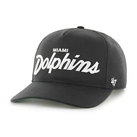 Men's '47 Black Miami Dolphins Attitude Hitch Relaxed Adjustable Hat