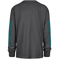 Men's '47 Black Miami Dolphins Cairn Ravine Foundation Throwback Long Sleeve T-Shirt