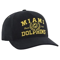 Casquette ajustable noire Miami Dolphins Letterman Hitch '47 pour homme