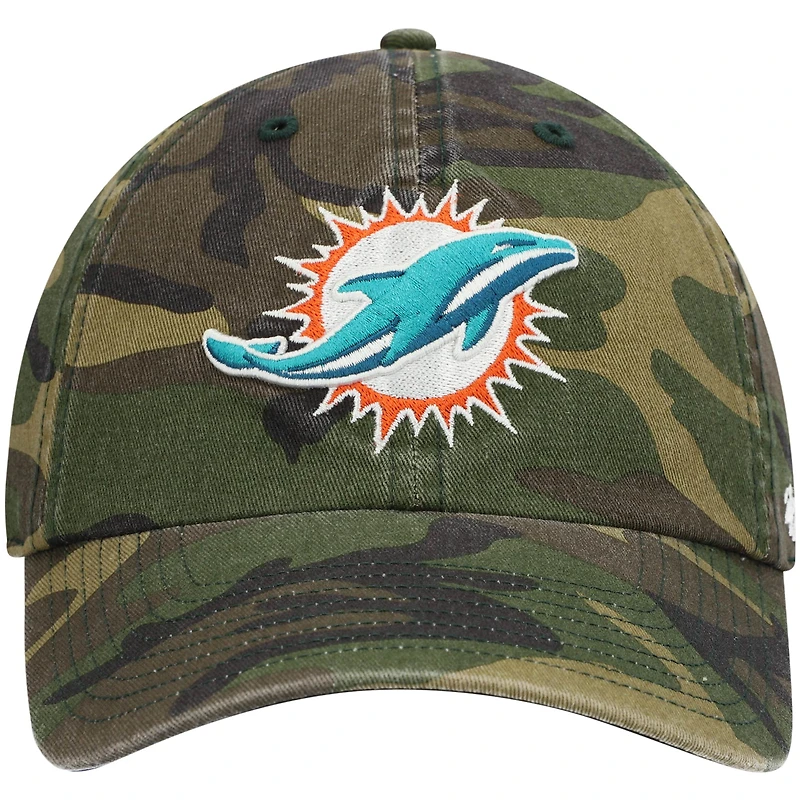 Casquette réglable '47 Camo Miami Dolphins Woodland Clean Up pour homme
