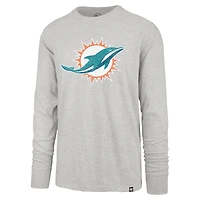 T-shirt à manches longues pour hommes '47 gris Miami Dolphins Premier Franklin