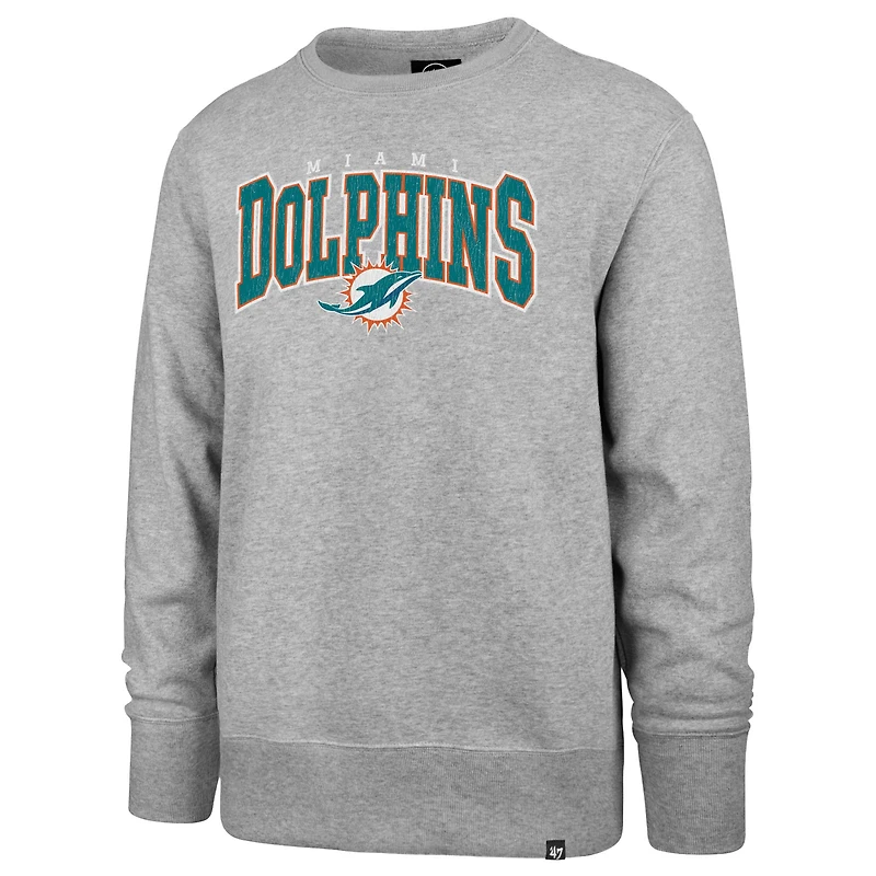 Sweat-shirt gris '47 pour hommes des Dolphins de Miami Varsity Block Headline