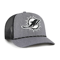 Casquette ajustable en corde de carbone « 47 » pour homme, couleur anthracite chiné, des Dolphins de Miami