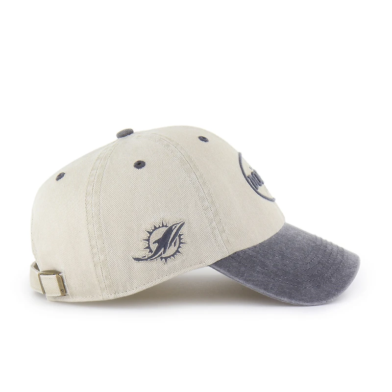Casquette ajustable « Breaking Trail Clean Up » kaki pour homme, modèle 47, des Dolphins de Miami