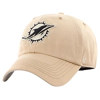 Men's '47 Khaki Miami Dolphins Dusted Relaxed Franchise Fitted Hat