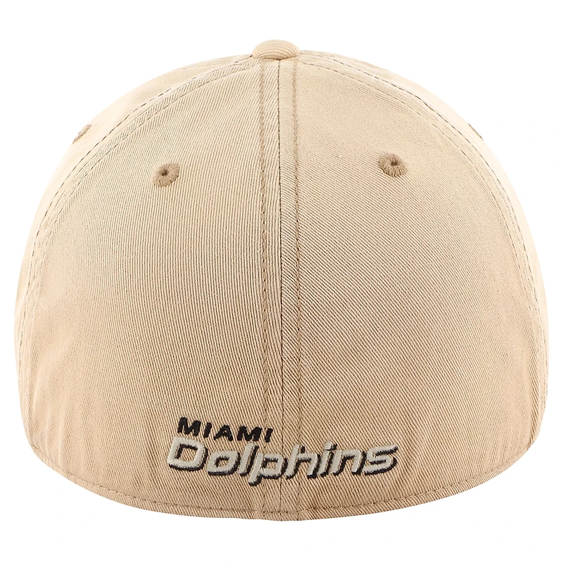 Men's '47 Khaki Miami Dolphins Dusted Relaxed Franchise Fitted Hat
