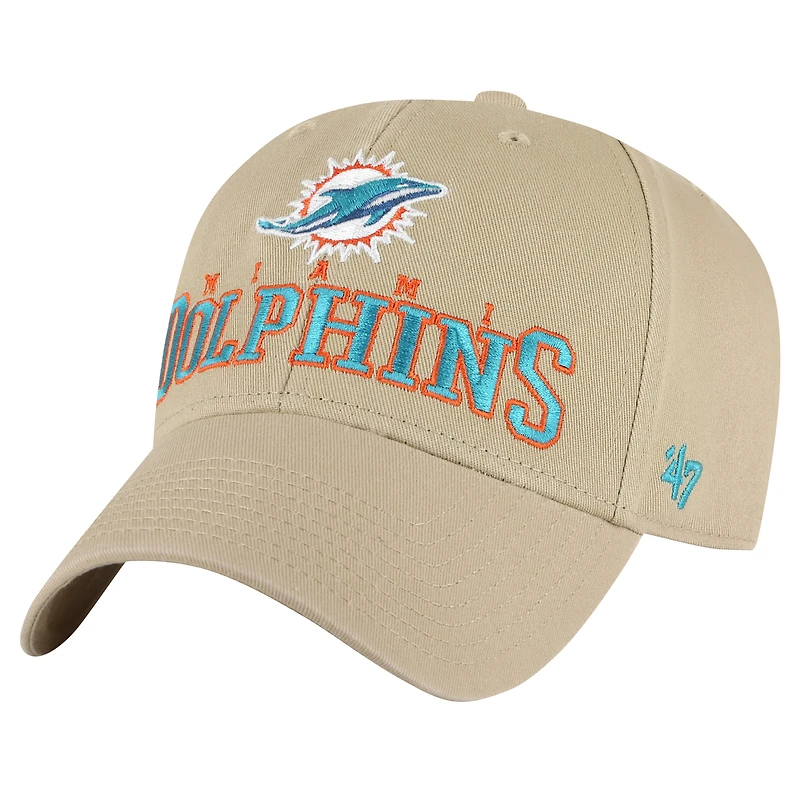 Casquette réglable '47 kaki Miami Dolphins Powell MVP pour hommes