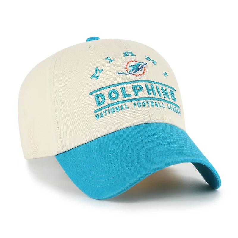 Men's '47  Natural Miami Dolphins Windham Clean Up Adjustable Hat