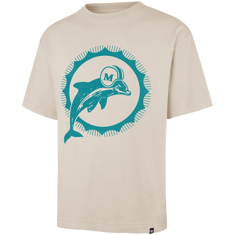 T-shirt rétro « 47 » pour homme, imprimé « Bouldering Imprint » des Dolphins de Miami, couleur beige, la Ravine Foundation.