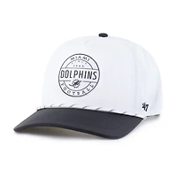 Men's '47 White/Black Miami Dolphins Suburbia Hitch Two-Tone Adjustable Hat