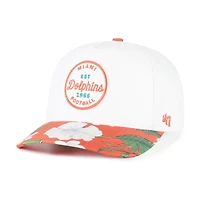 Casquette ajustable Miami Dolphins Beach Side Hitch blanche et orange pour homme, modèle 47