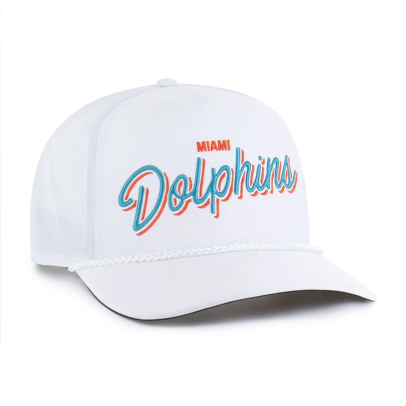 Casquette ajustable blanche « Brrr Fairway Hitch » des Dolphins de Miami pour homme, modèle 1947