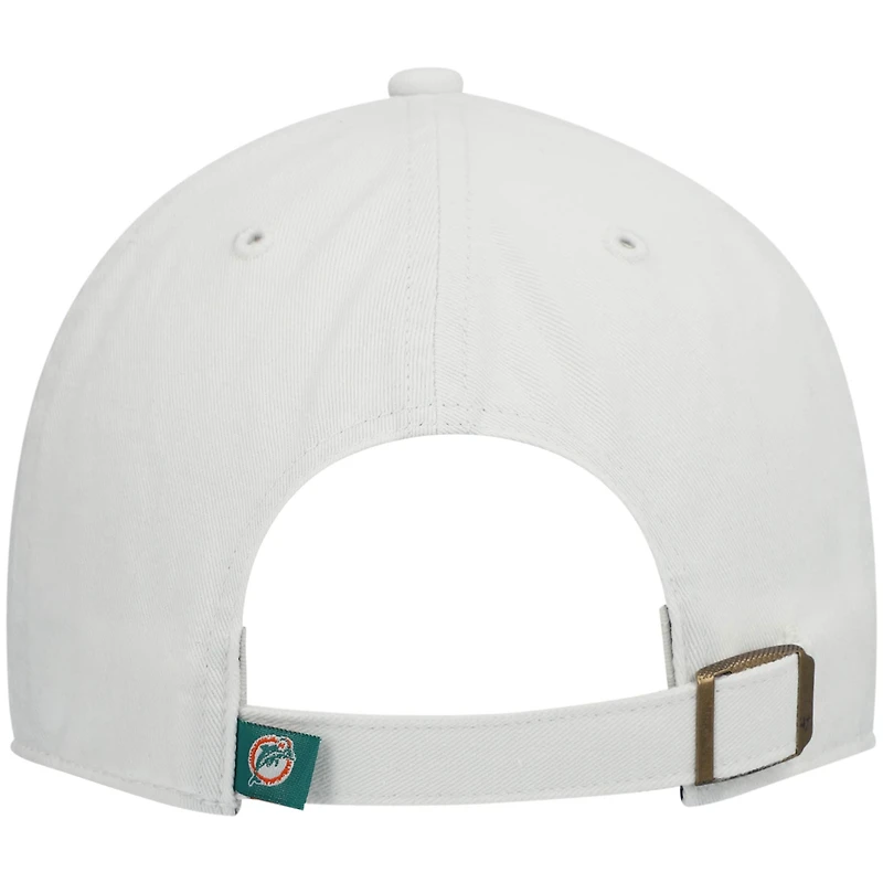 Men's '47 White Miami Dolphins Clean Up Adjustable Hat