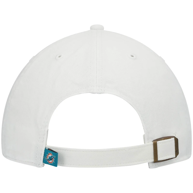 Casquette réglable '47 White Miami Dolphins Clean Up pour homme