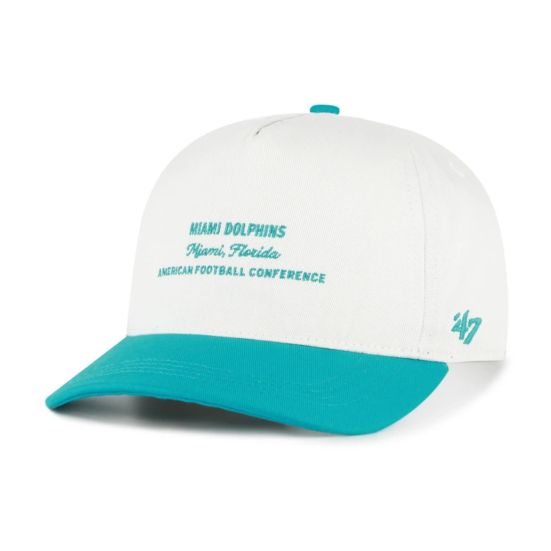 Men's '47 White Miami Dolphins Contemporary Two-Tone Hitch Adjustable Hat